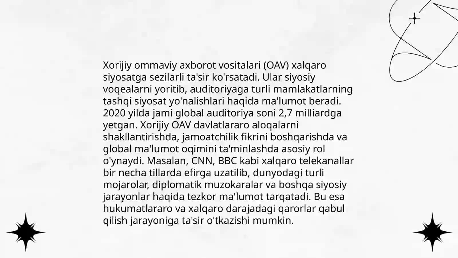 Xorijiy Ommaviy Axborot Vositasi Tarixi 4