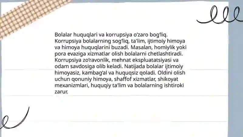 Bolalar korruppsiya haqida 4