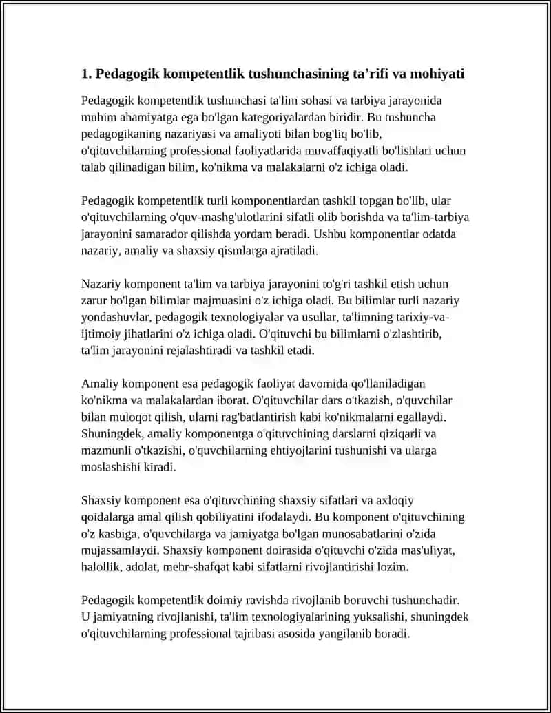 PEDAGOGIK KOMPETENTLIK VA PEDAGOGIK MAHORAT TUSHUNCHASI 4