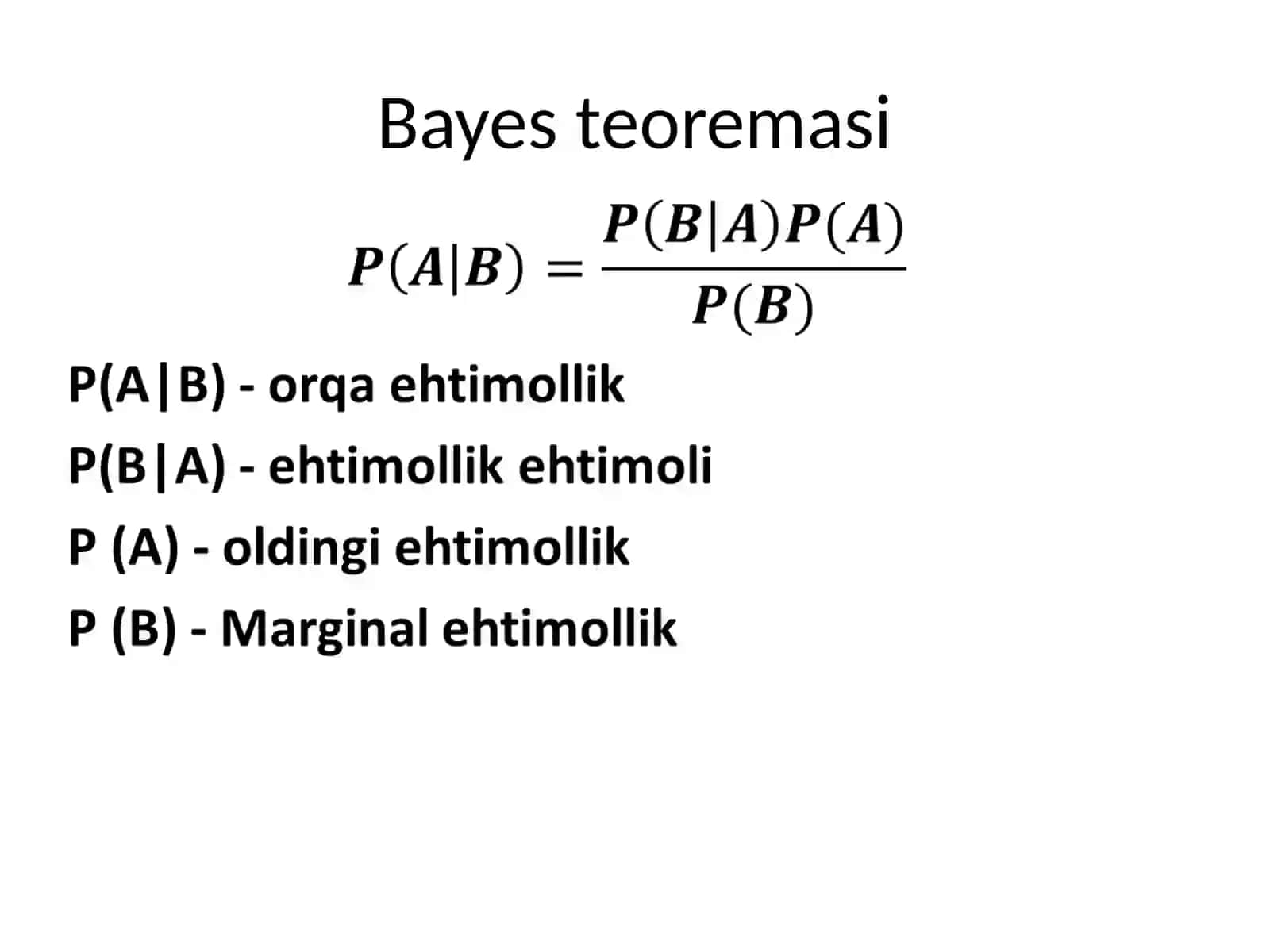 Axborotni izlash va ajratishda Sodda Bayes algoritmlari 4