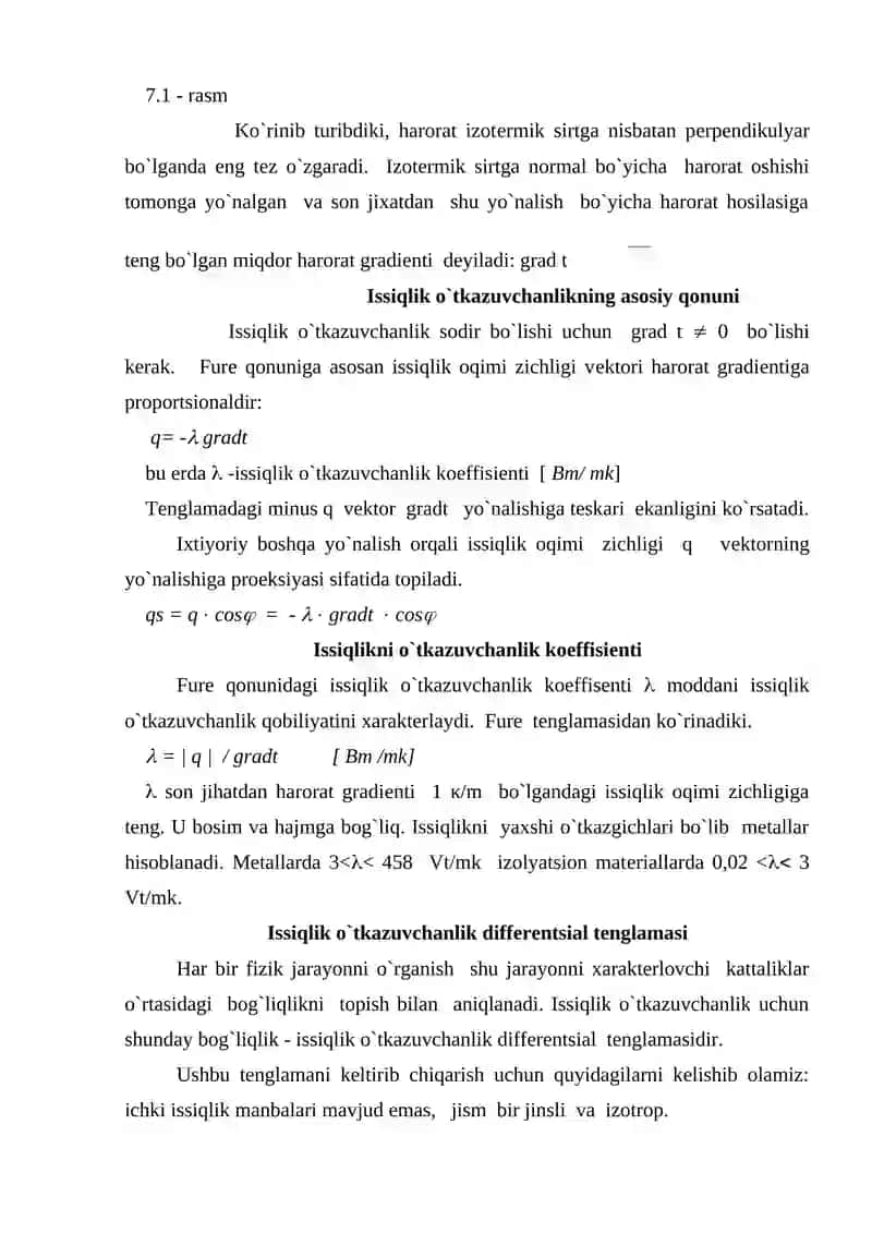 Issiqlik tarqalish tenglamsi Fur`e usuli 4