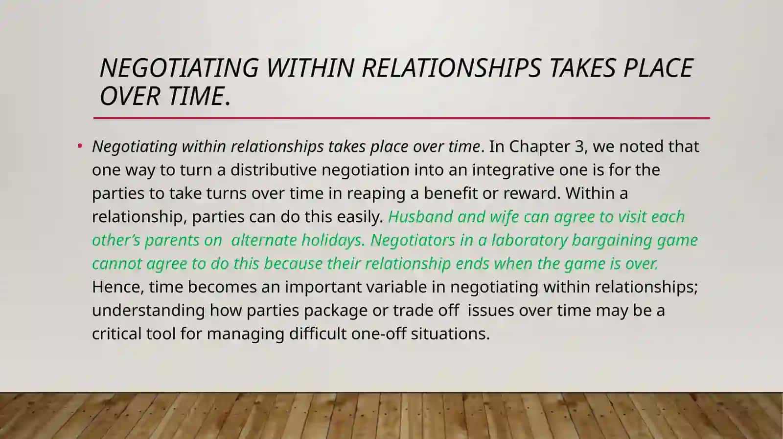 Relationships in Negotiation 4