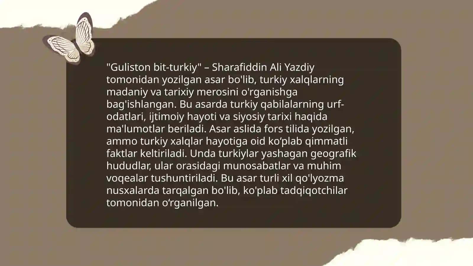 Sayfi Saroyining "Guliston bit-turkiy" asari 4