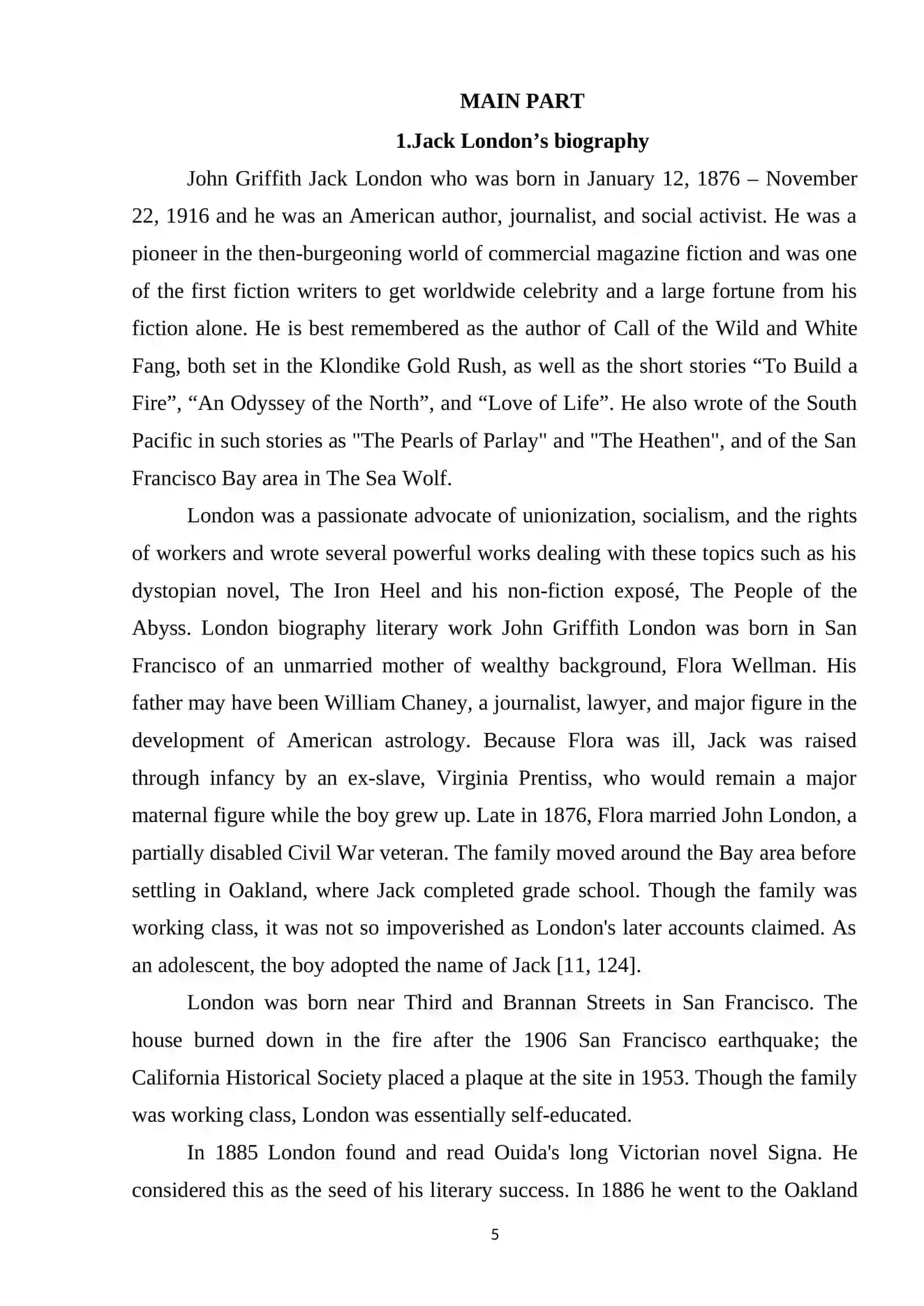 Jack London's Influence on American Romanticism 4