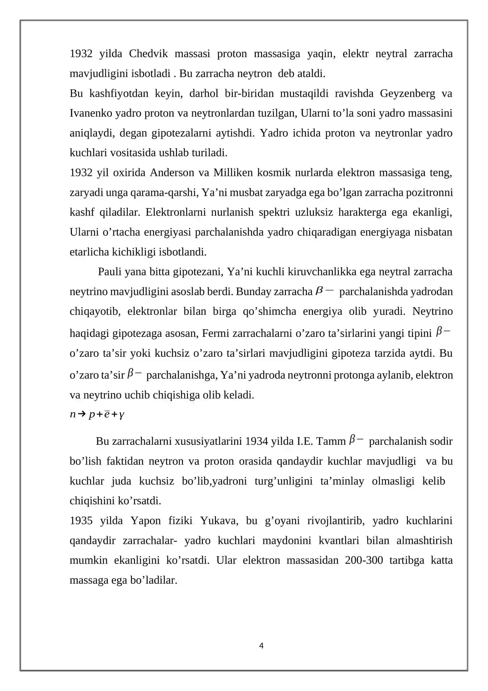 Atom yadrolarining asosiy xususiyatlari 4