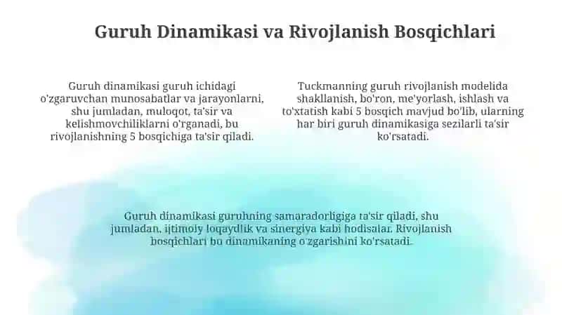 Kichik va katta guruhlar psixologiyasi 4