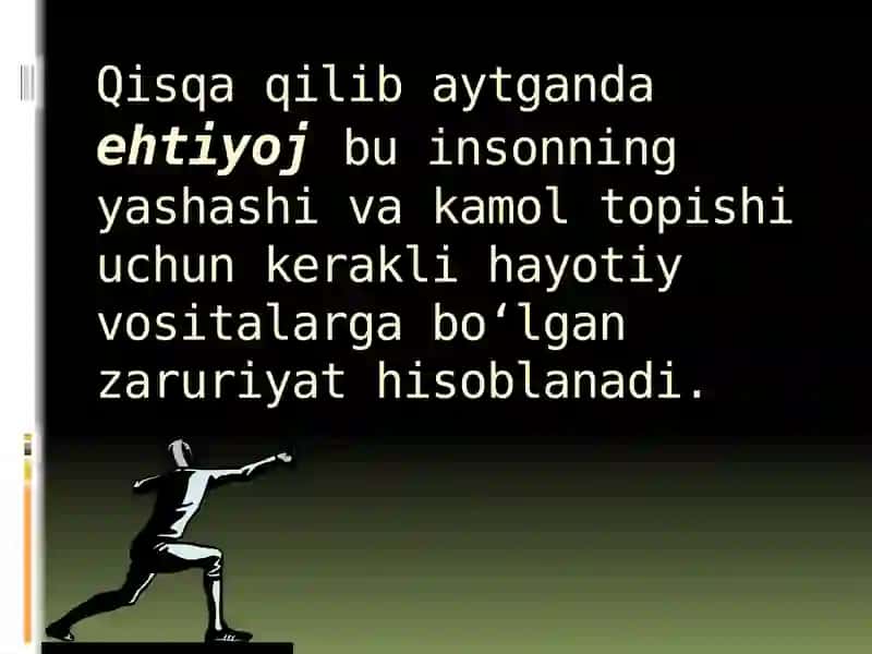 Istemolchilar ehtiyojlari 4