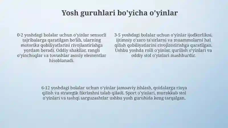 Bolalar oʻyinlarining turkumlari 4