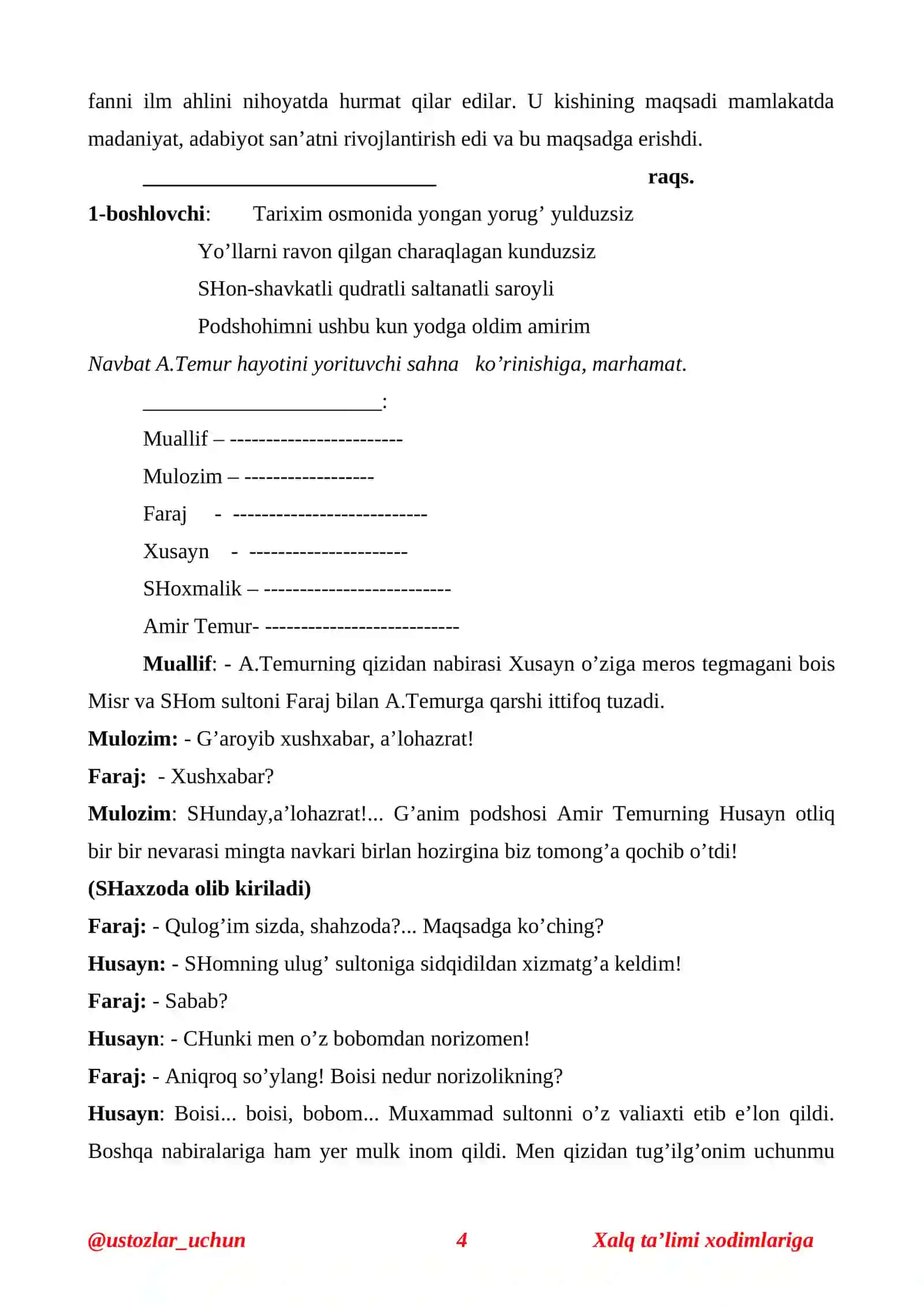 "Amir Temur buyuk sarkarda" 4