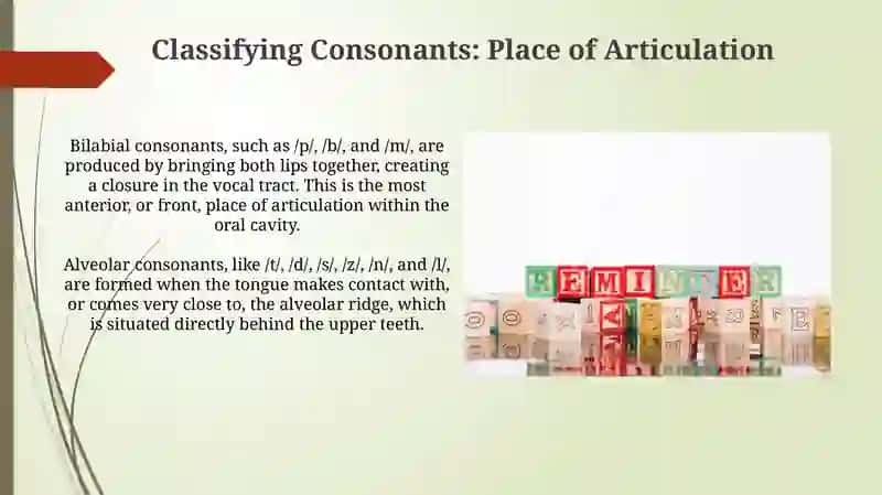 Classifications of Consonants and Vowels 4