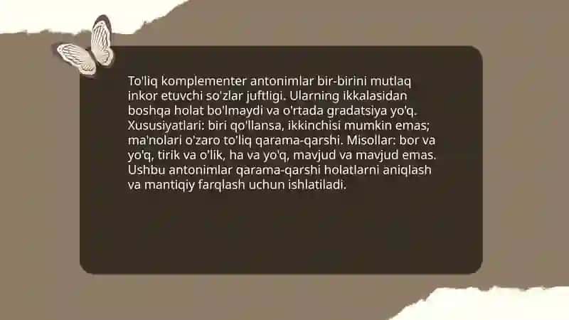 Antonim va Paronim turlari 4