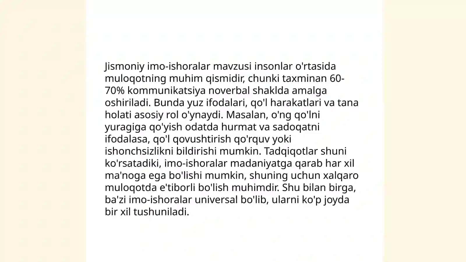 Noverbal muloqot asoslari 4