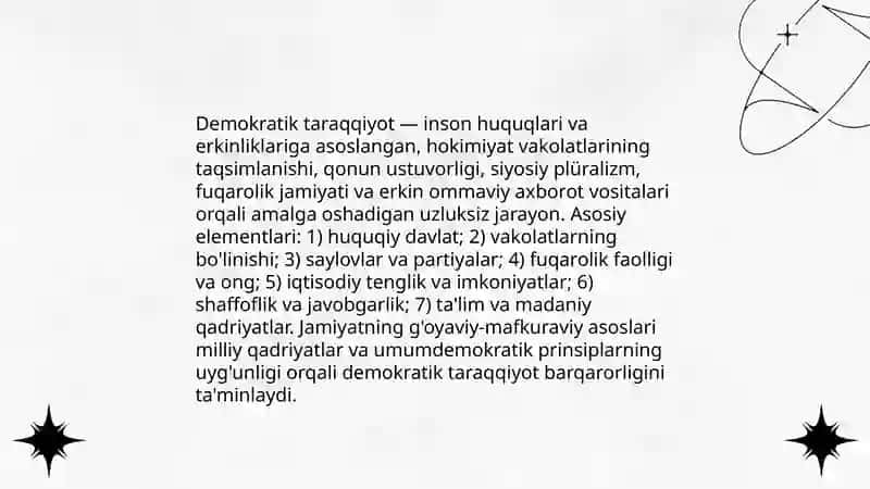 Demokratik taraqqiyot 4