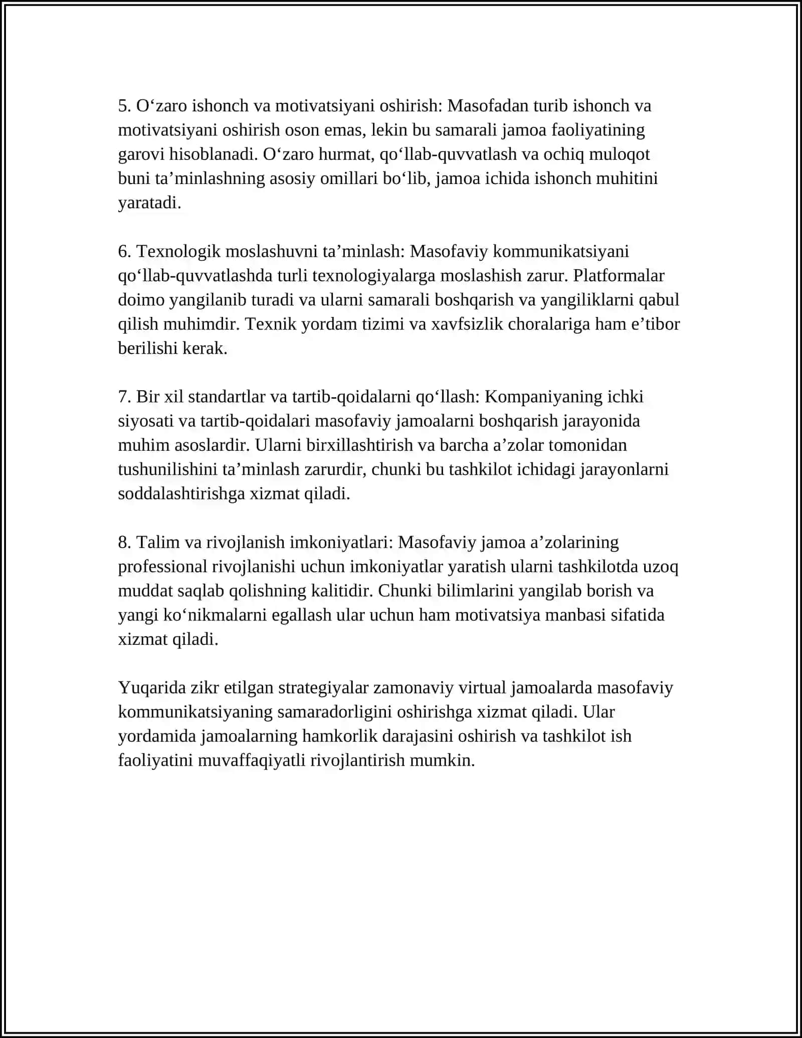 VIRTUAL JAMOALARNI BOSHQARISH XUSUSIYATLARI 4