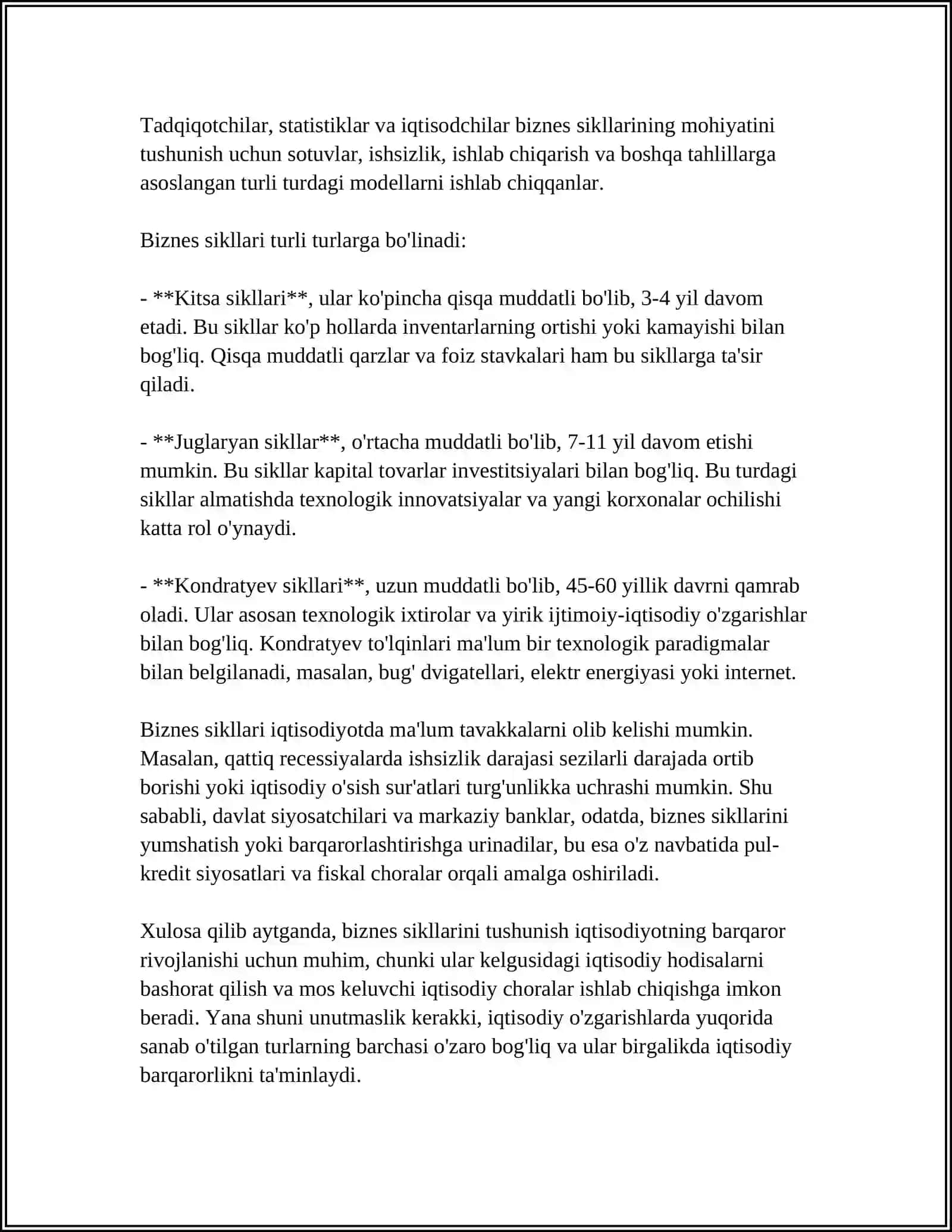 BIZNES SIKLI VA INQIROZLAR MODELLARI 4
