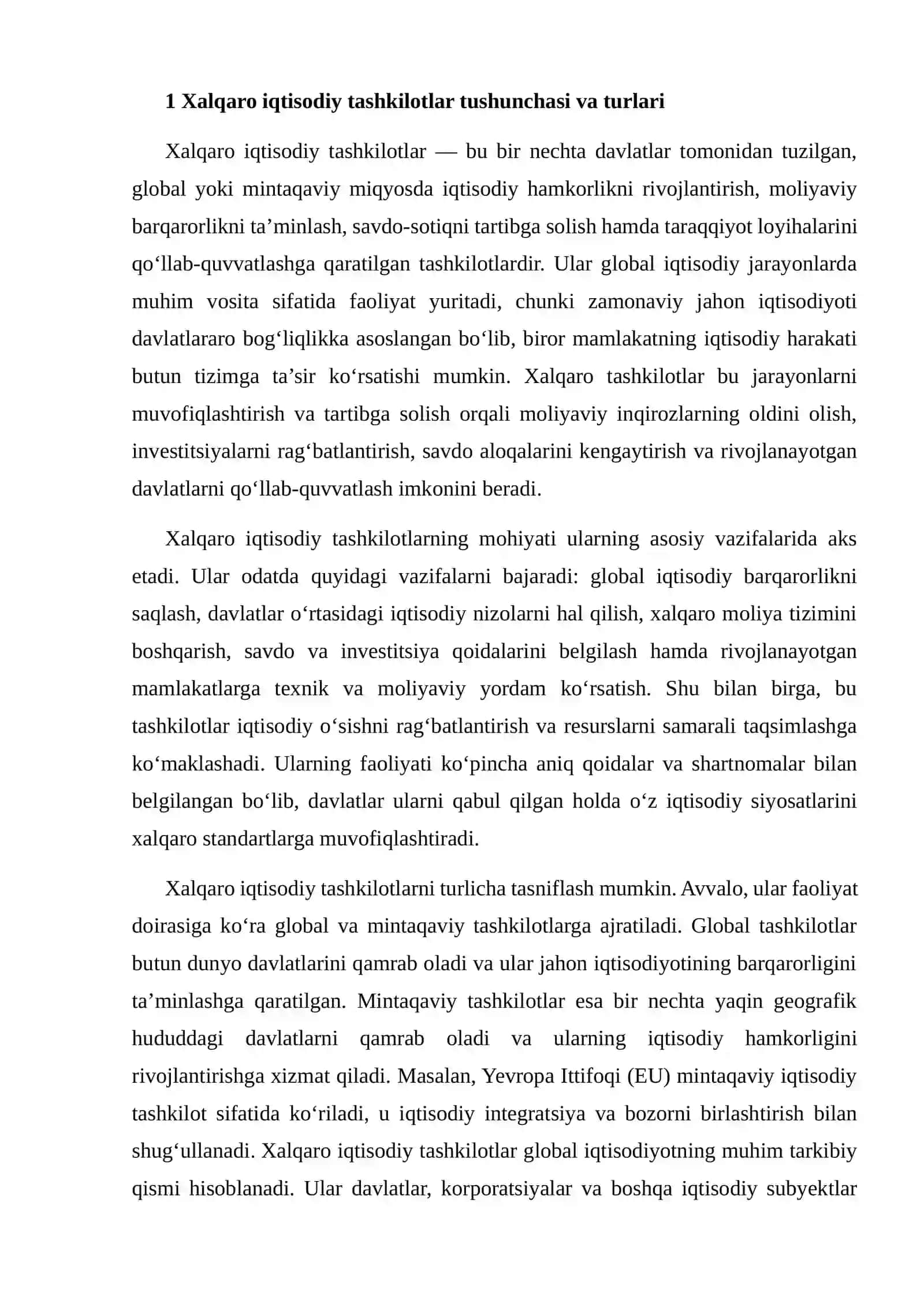 Xalqaro tashkilotlar va jahon iqtisodiyoti 4