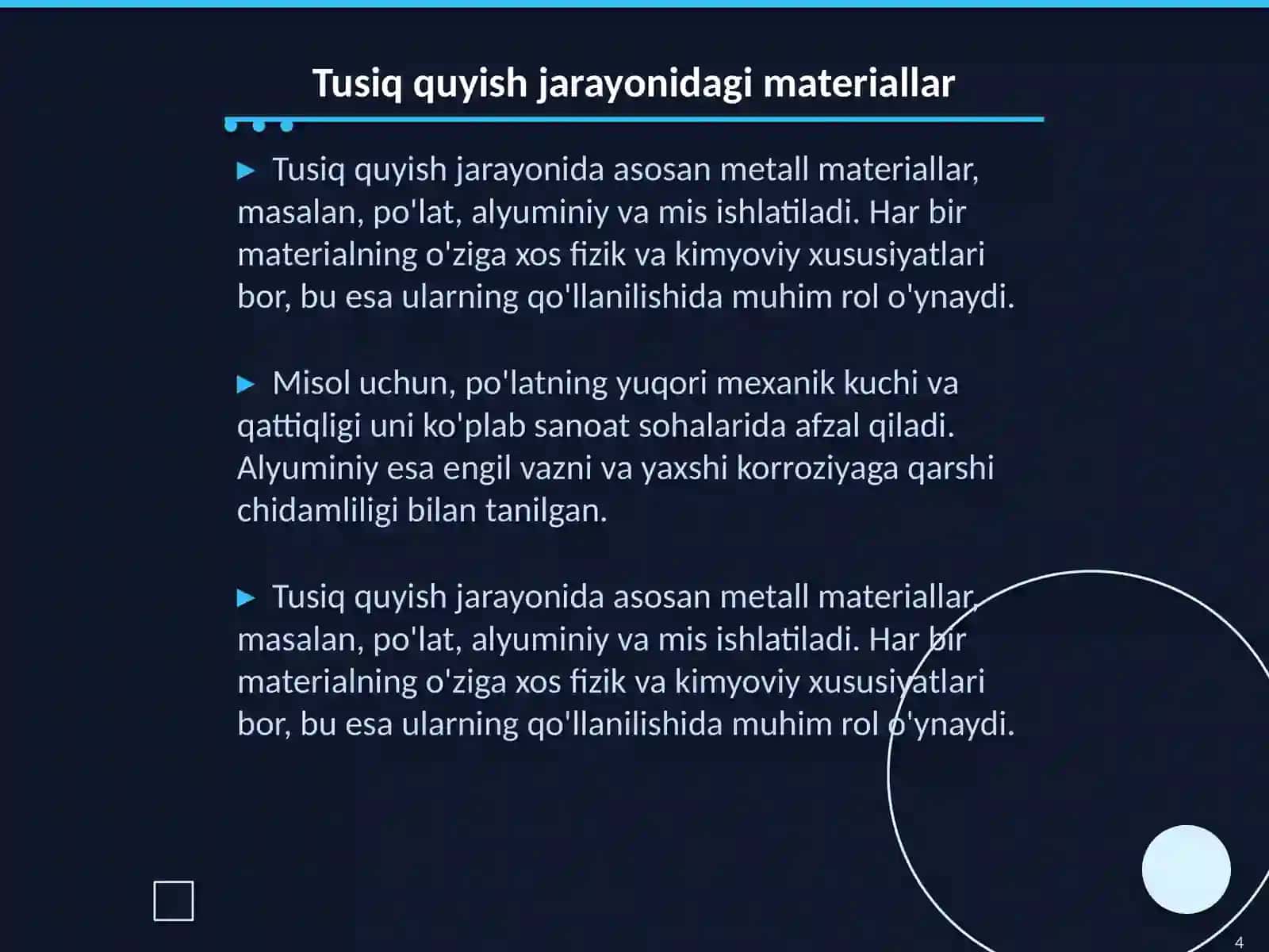 Tusiq quyish texnikasi 4