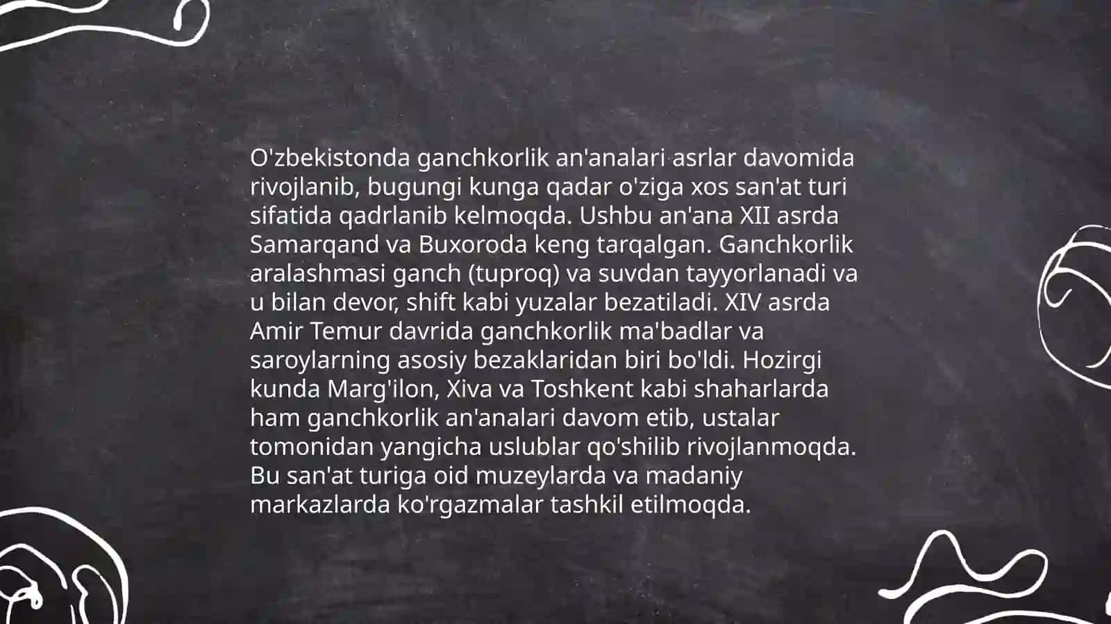 Ganchkorlik san'ati 4