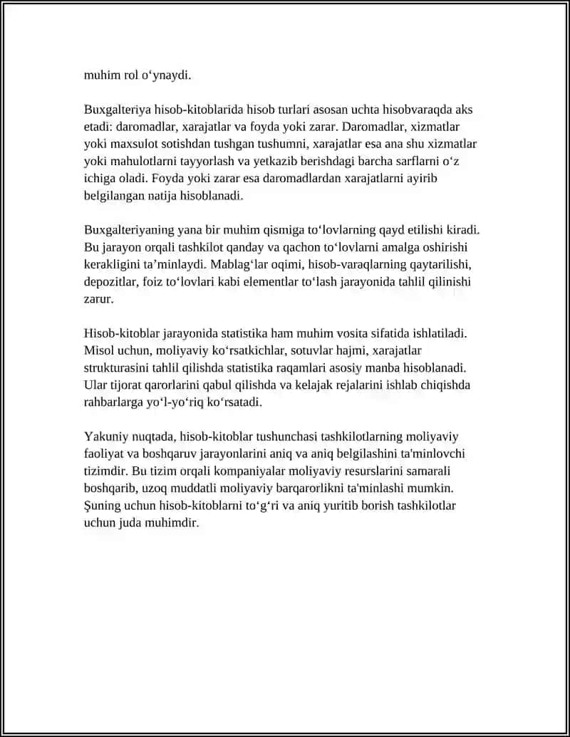 HISOB-KITOBLAR TO'G'RISIDA UMUMIY QOIDALAR 4