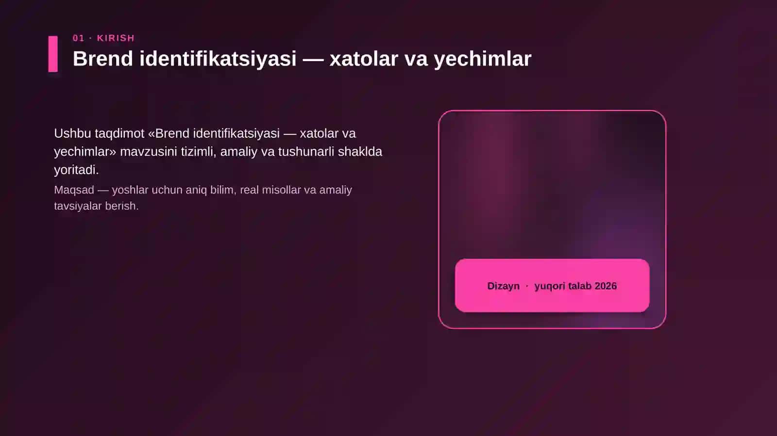 Brend identifikatsiyasi — xatolar va yechimlar 4