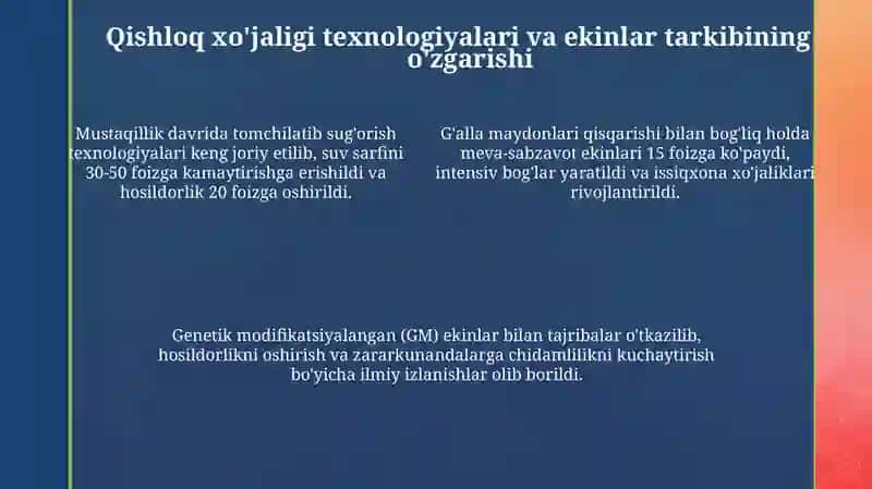 Agrar islohotlar 1990-yillarda 4