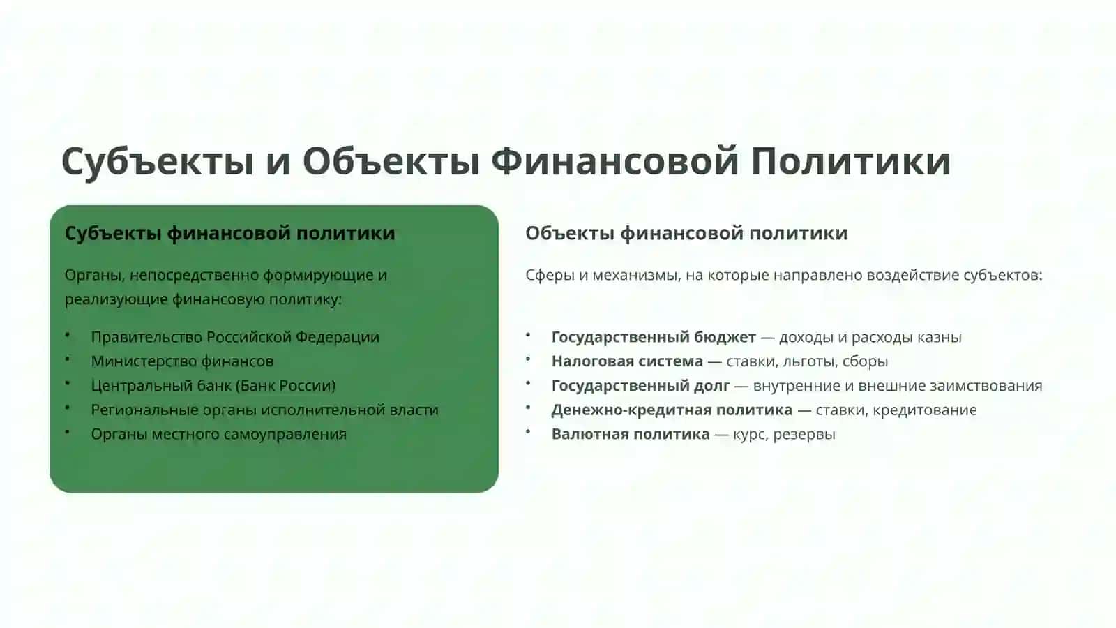 Финансовая политика 4