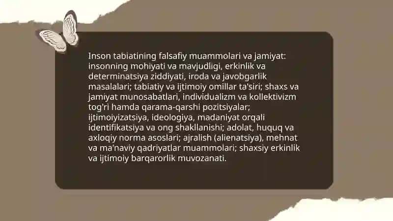 Jamiyat va inson falsafasi 4