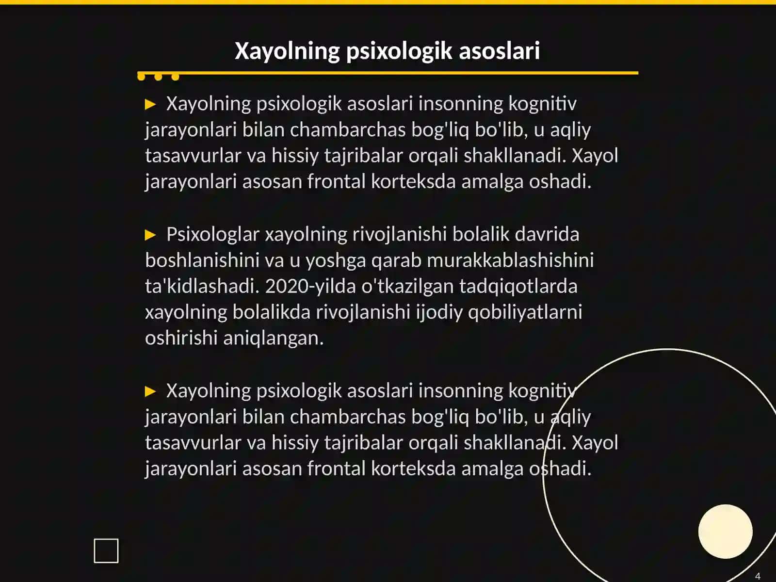 Xayol jarayonlari va xayol turlari 4