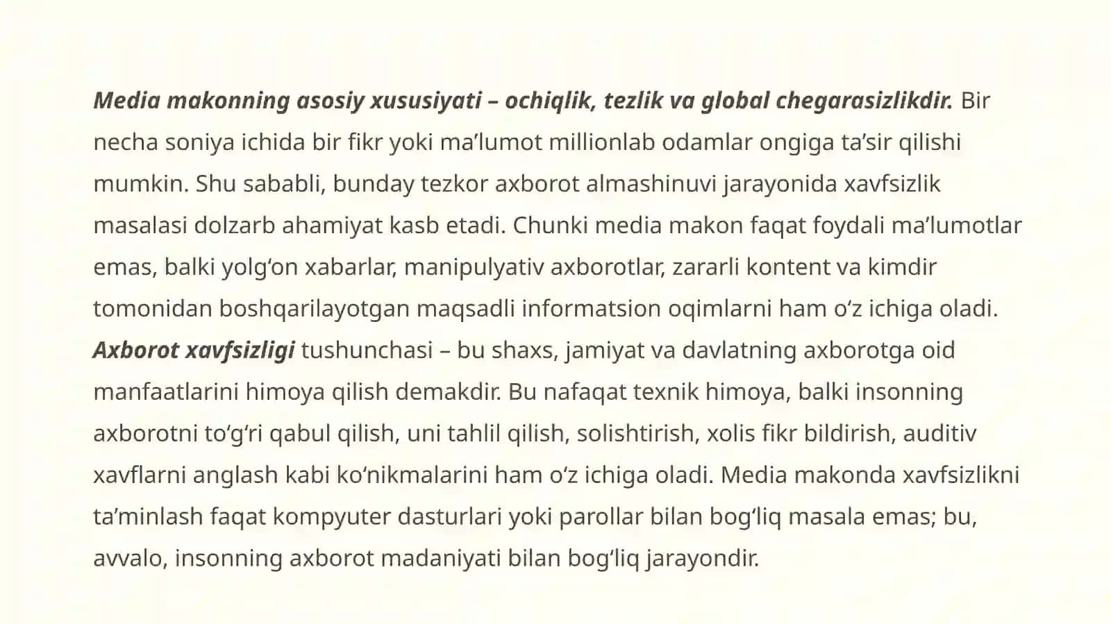Media makonda axborot xavfsizligi 4