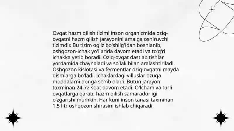 Oziqlanish va qon aylanish 4