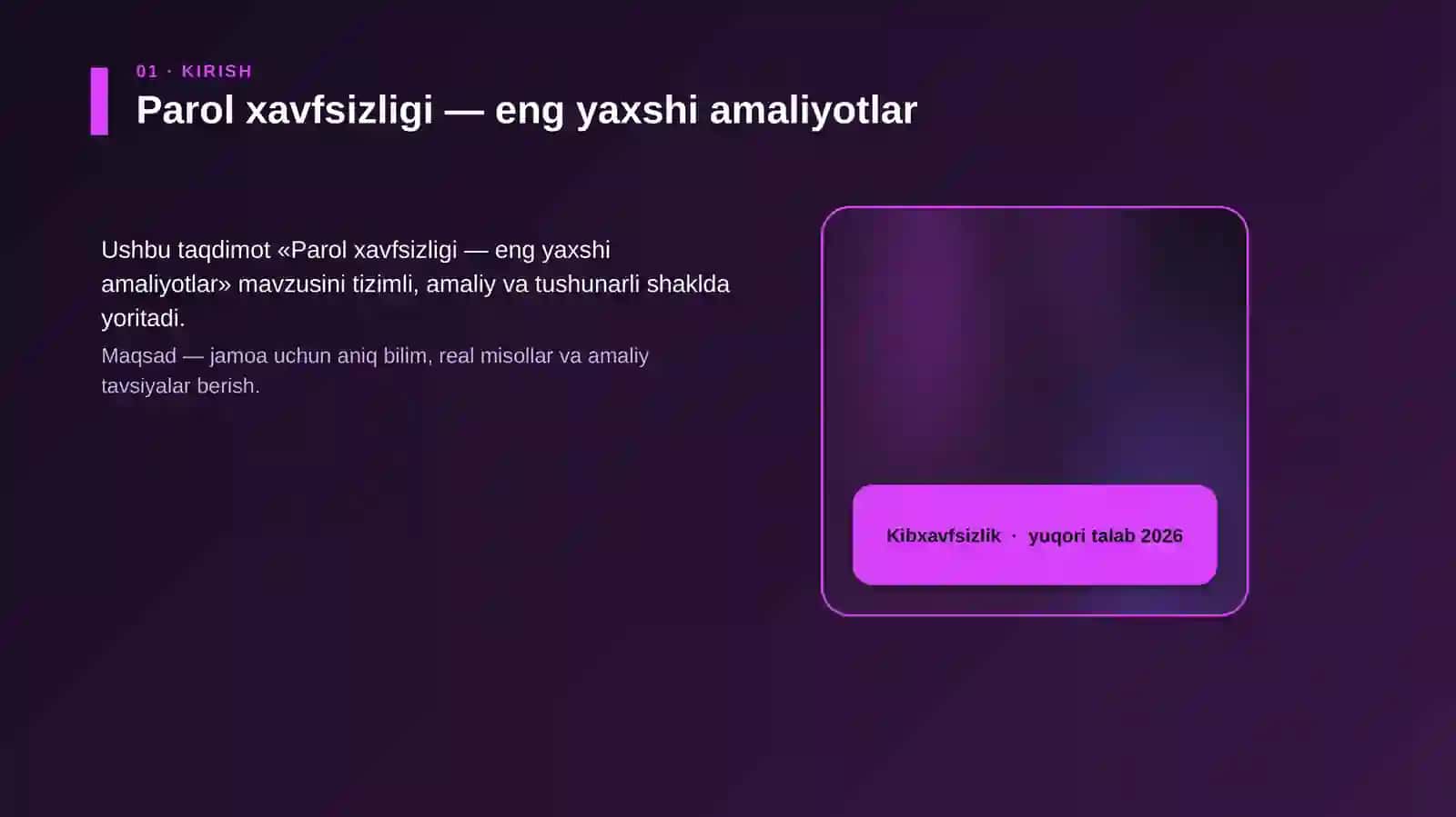 Parol xavfsizligi — eng yaxshi amaliyotlar 4