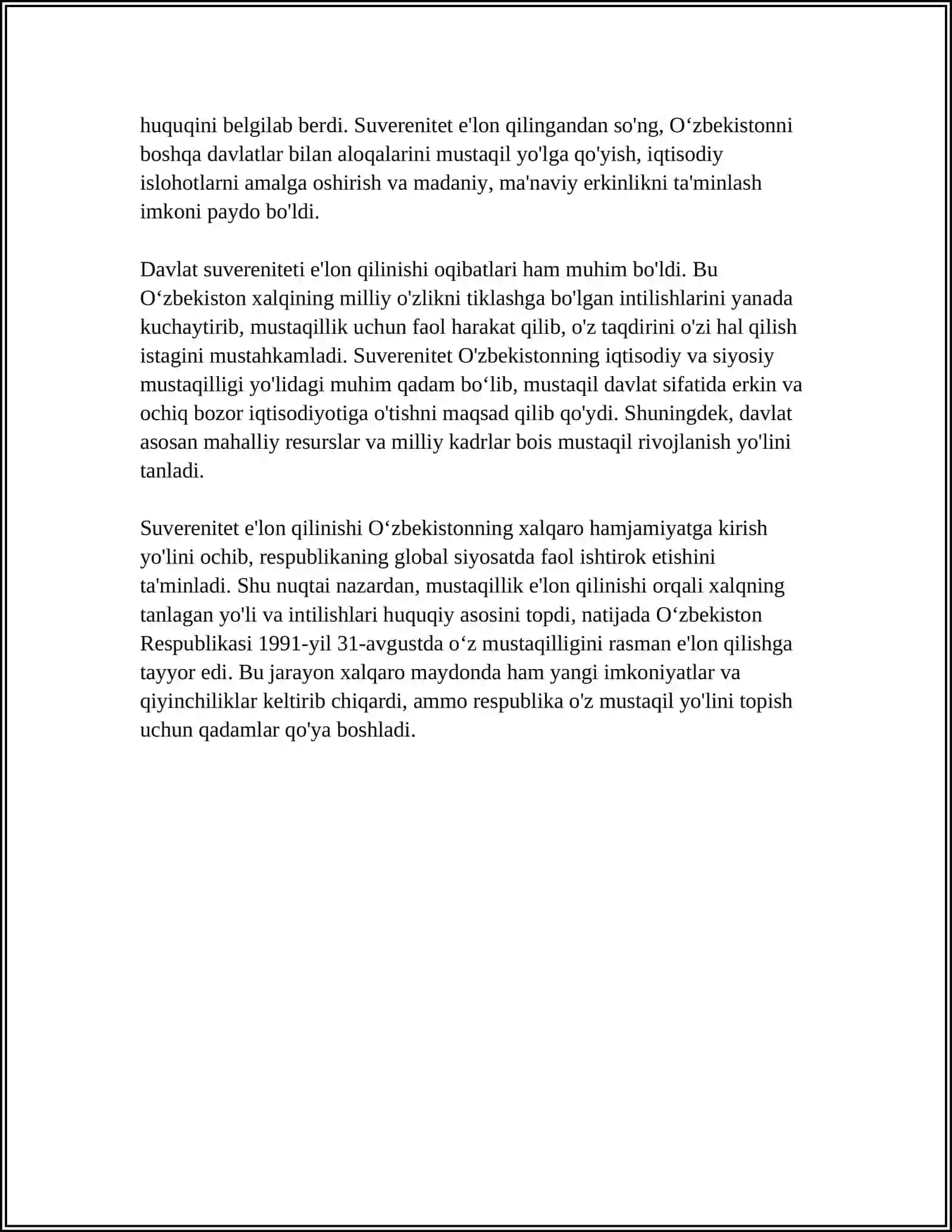Oʻzbekiston Mustaqillikka Erishish Arafasida 4