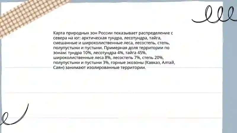Природные зоны нашей страны 4