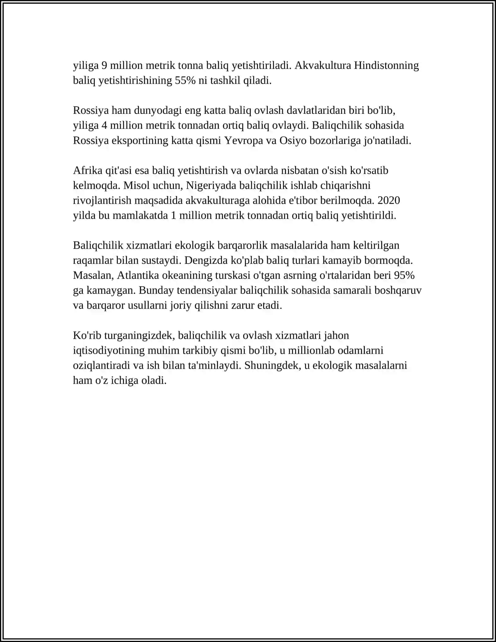 DENGIZ EKOSISTEMASI. XIZMATLARI 4
