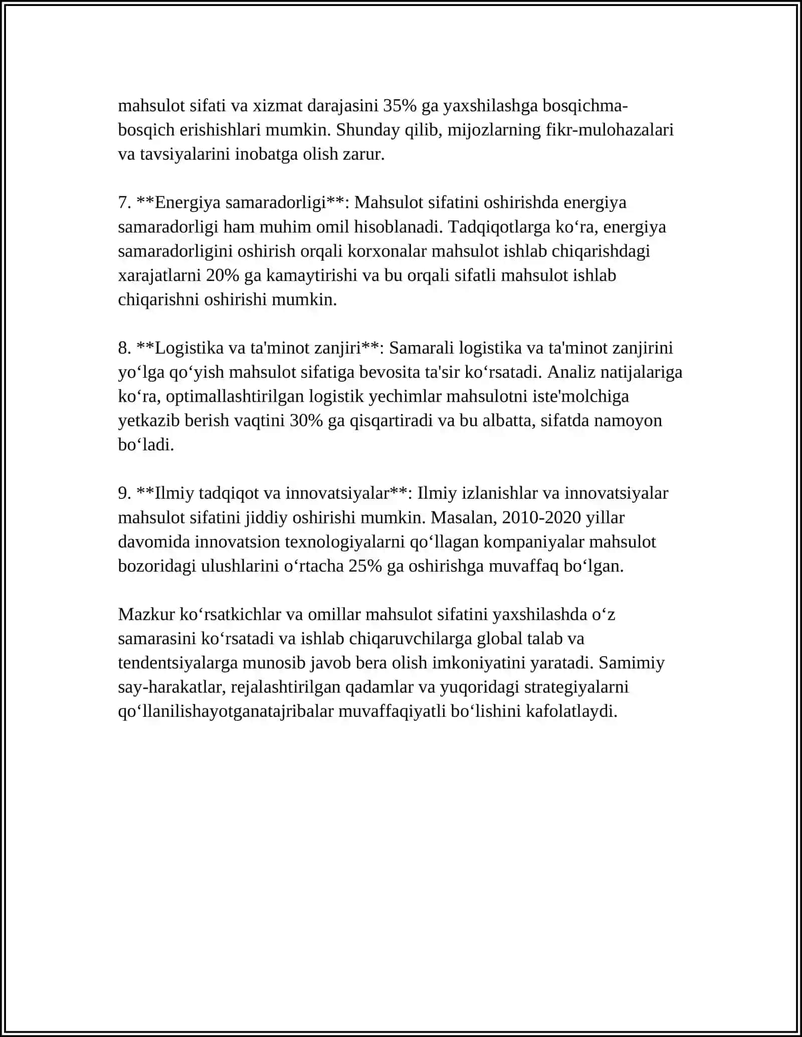 TOVARLAR RAQOBATBARDOSHLIGINI OSHIRISH YÓLLARI 4