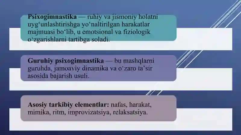 Guruxiy psixogimnastika mashqlari 4