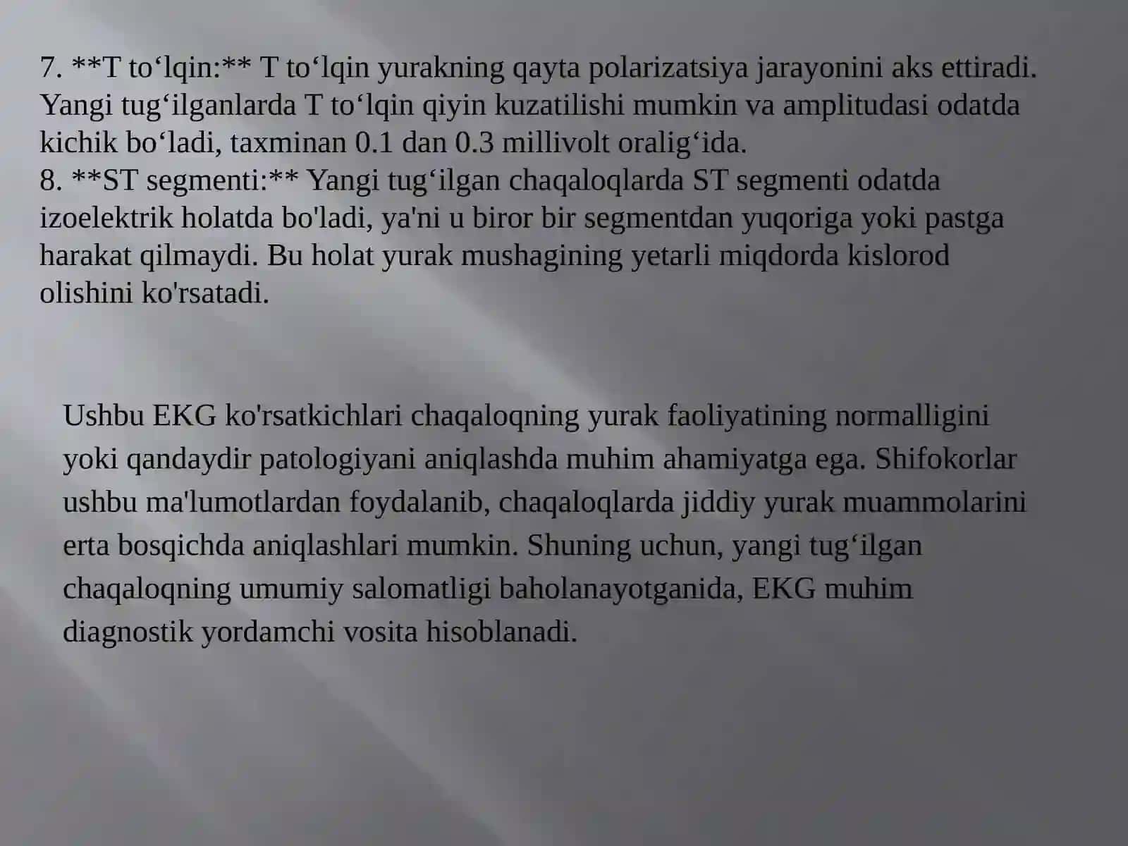 YANGI TUGʻILGAN CHAQALOQLARDA EKGNI OʻZIGA XOS XUSUSIYATLARI 4
