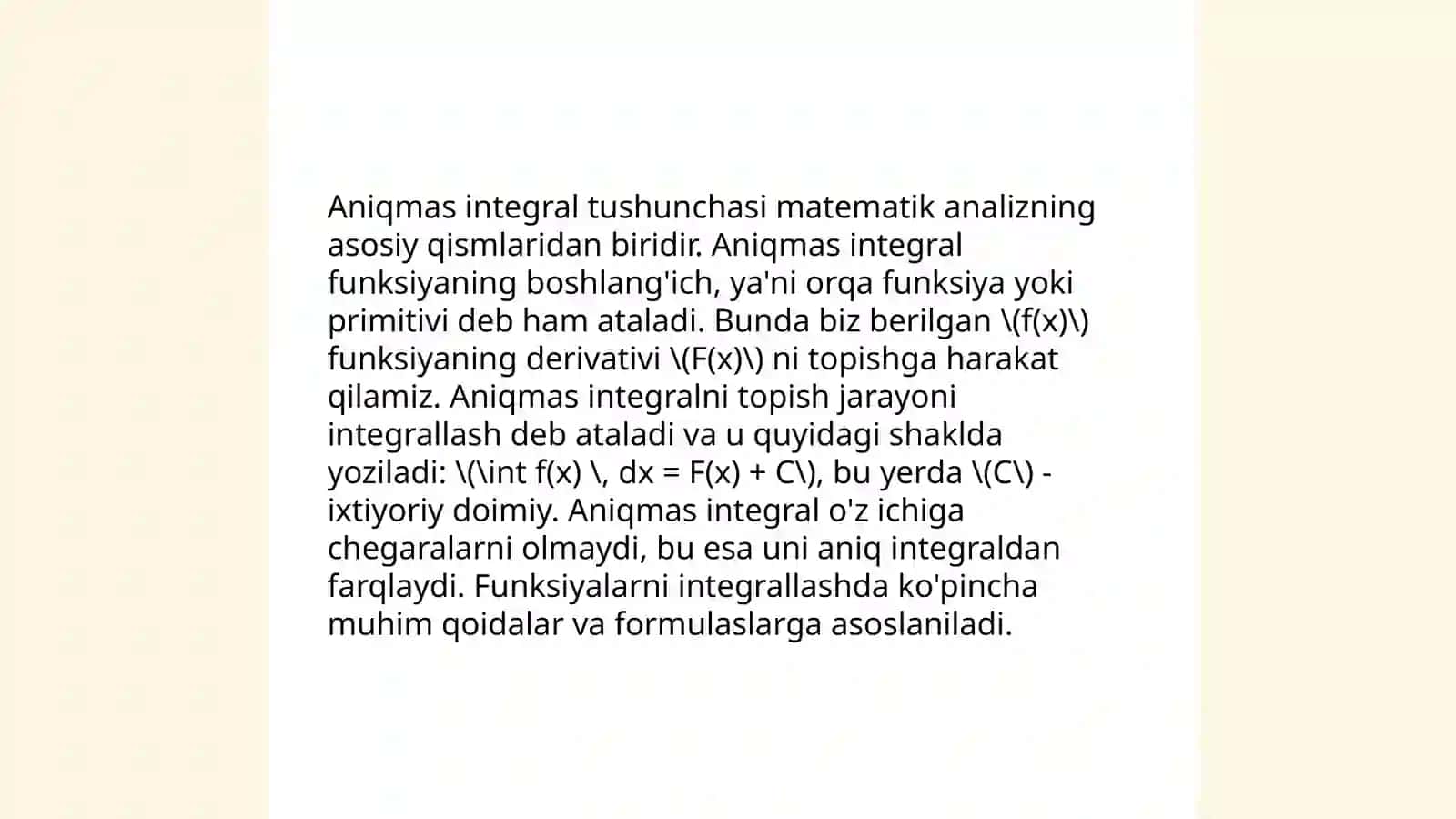 Integral va uning tadbiqlari 4
