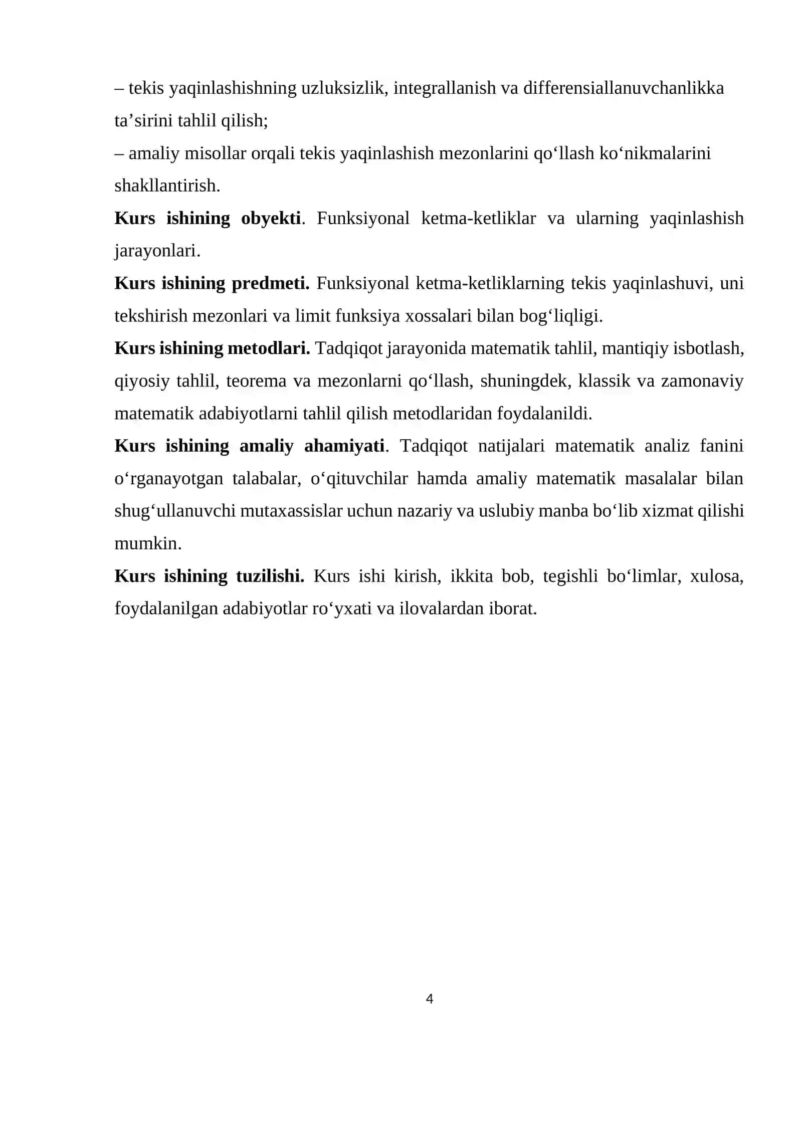 Funksiyonal ketma-ketliklarni tekis yaqinlashishga tekshirish 4