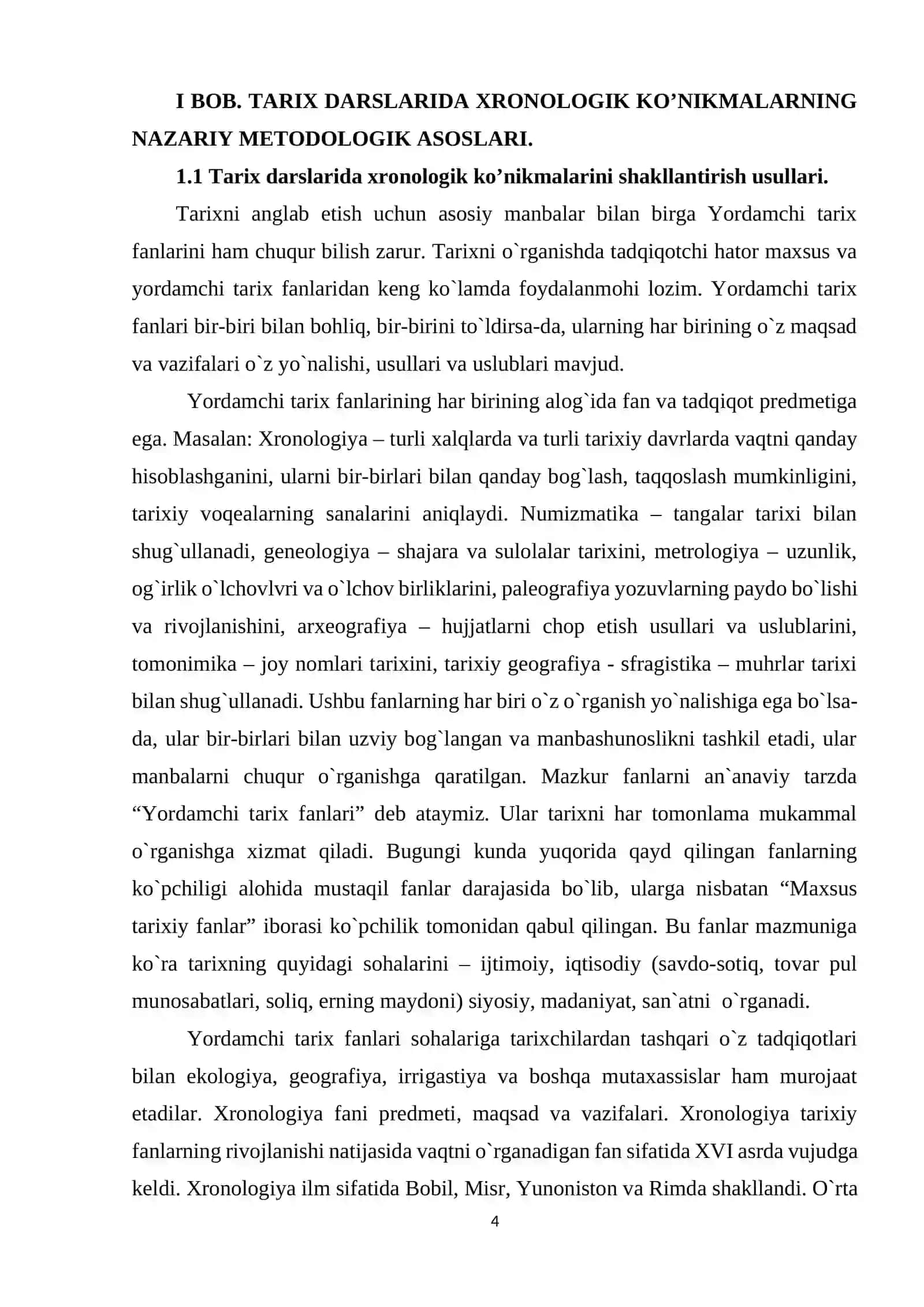 Xronologik Ko'nikmalar Tarixi 4