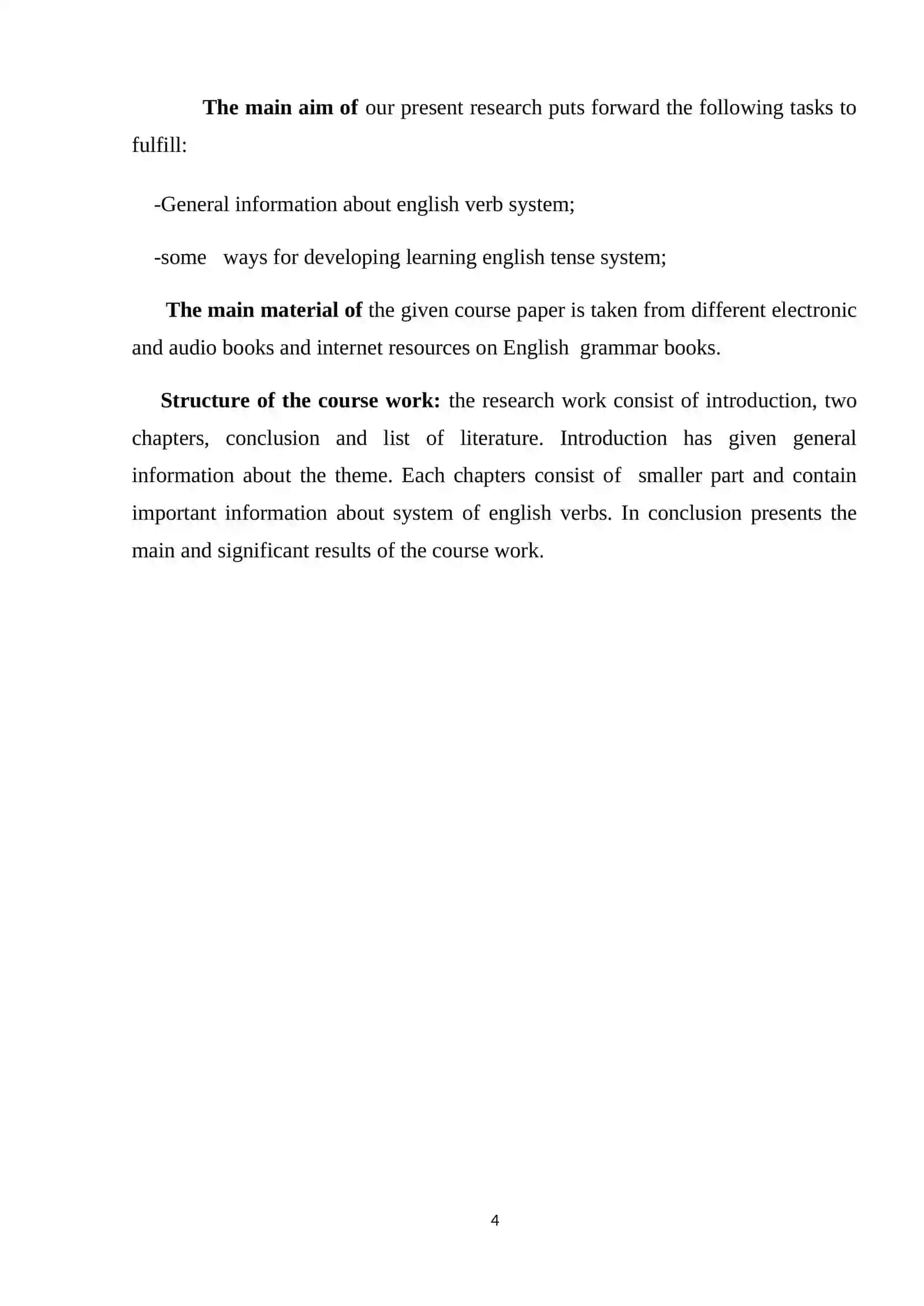 The system of English Verbs 4