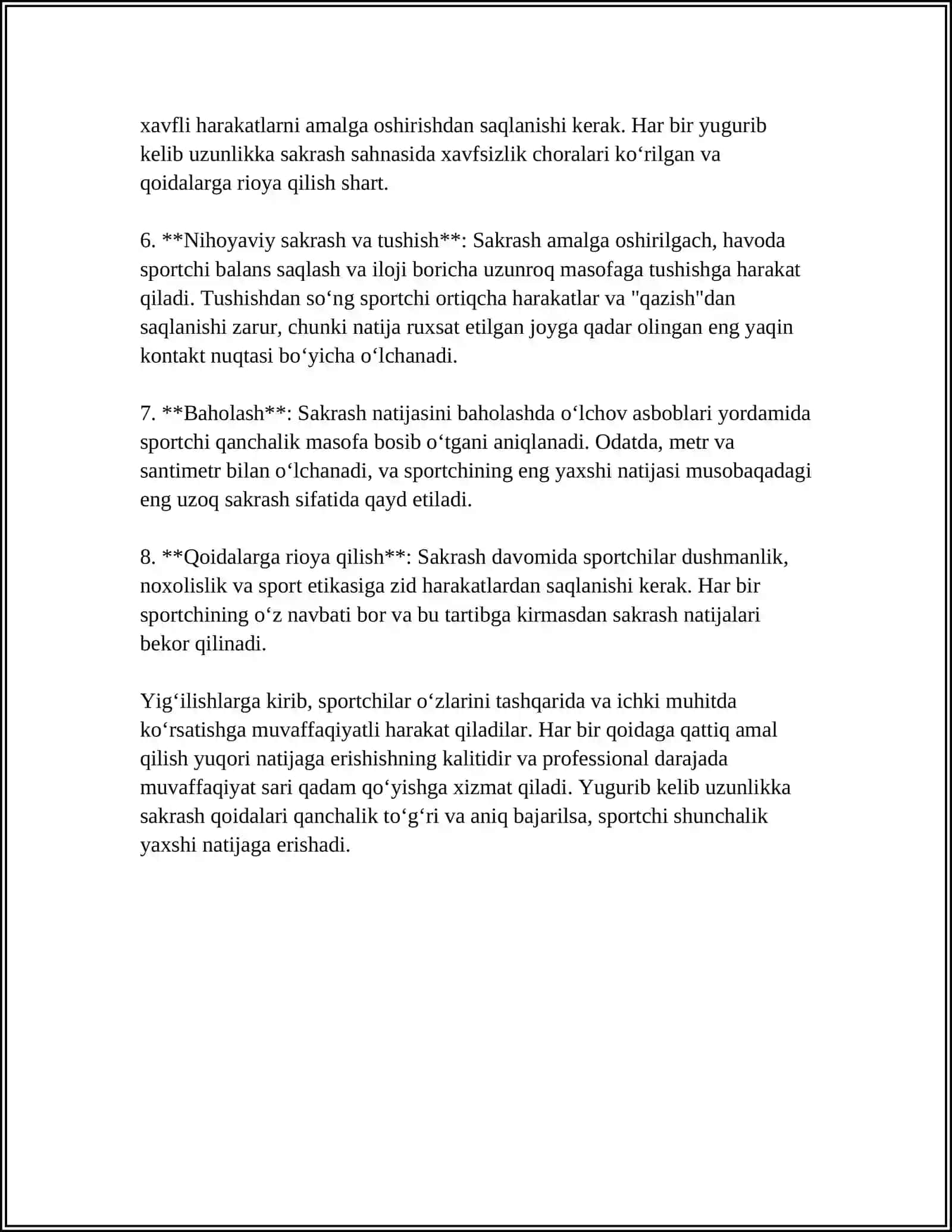 YENGIL ATLETIKA: YUGURIB KELIB UZUNLIKKA SAKRASH TEXNIKASINI OʻRGATISH 4