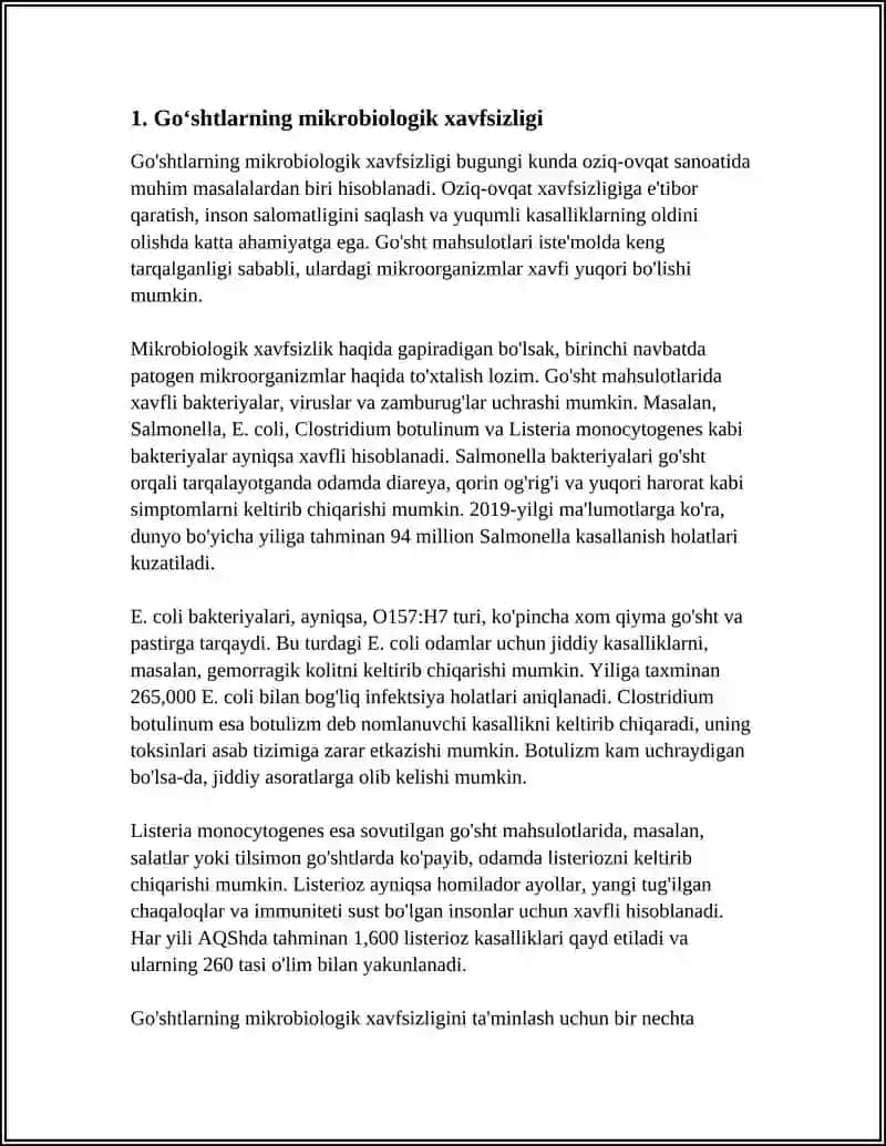 Go‘shtlarning mikrobiologik xavfsizligi 4