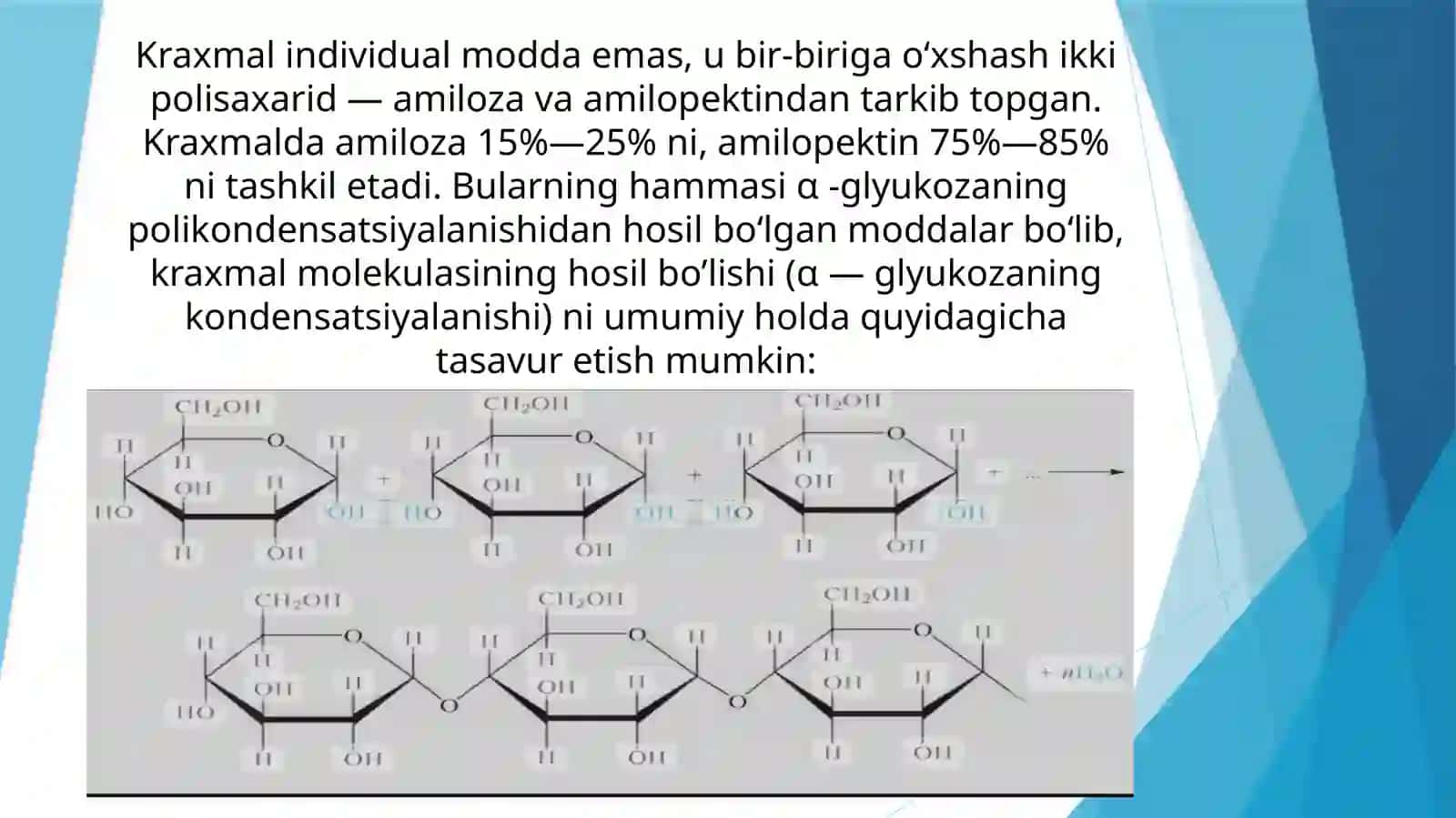 Tarkibida kraxmal moddasi mavjud mahsulotlarni fizik-kimyoviy xossalari 4