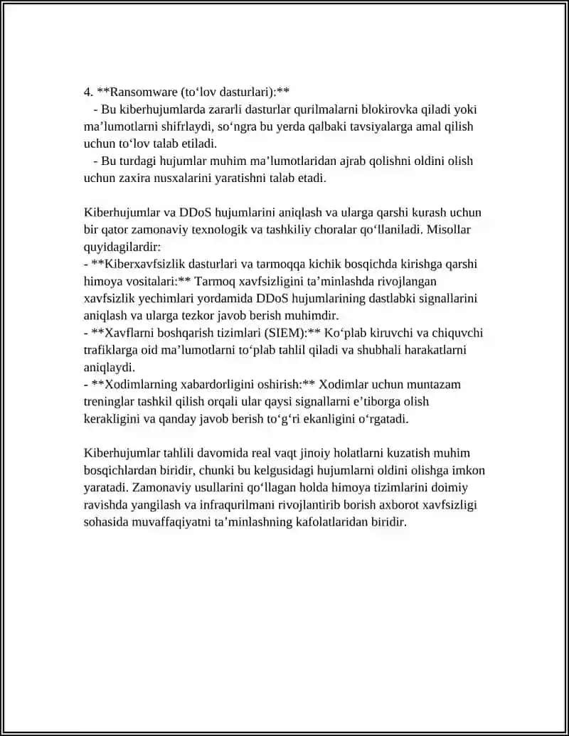 Kiberhujumlar va DDoS hujumlar tahlili 4