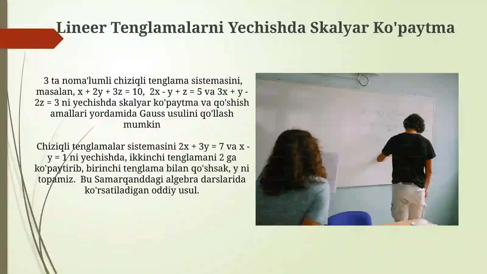 Skalyar Ko'paytmaning Tenglamalar Yechishga Tatbiqlari 4
