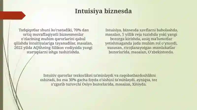 Intuisiya va xatoliklar 4