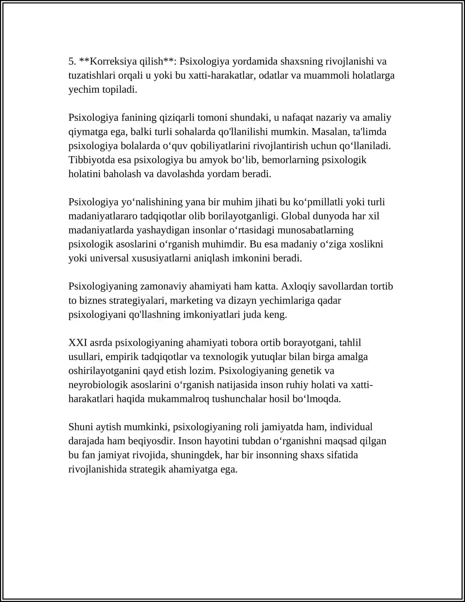 Mavzu: PSIXOLOGIYA FAN SIFATIDA 4