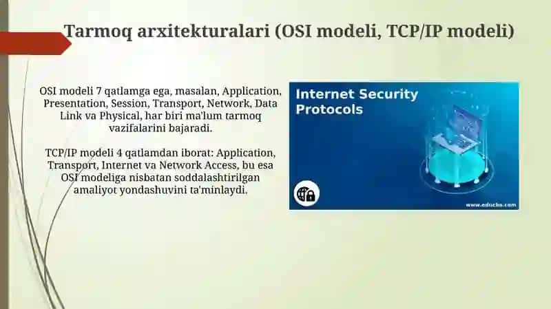 Tarmoq texnologiyalari.internet protokollari 4