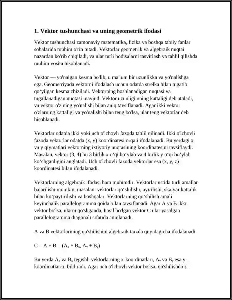Vektorlar tushunchasi 4